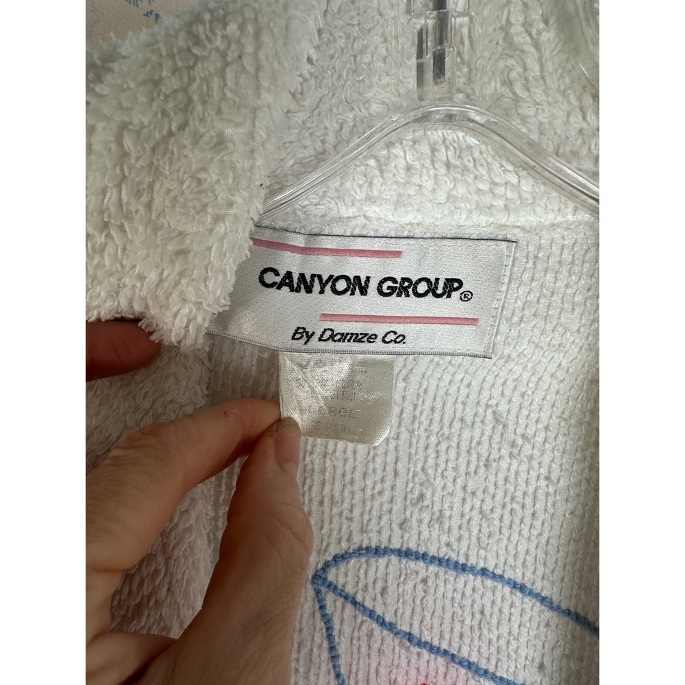 Authentic Canyon Group Damze Martini Glass Chenille Robe XL FLAW - Read desc - Picture 3 of 12